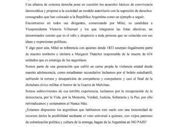 Repudio y duro comunicado contra Milei por el Centro de Ex-combatientes de la Islas Malvinas – La Plata