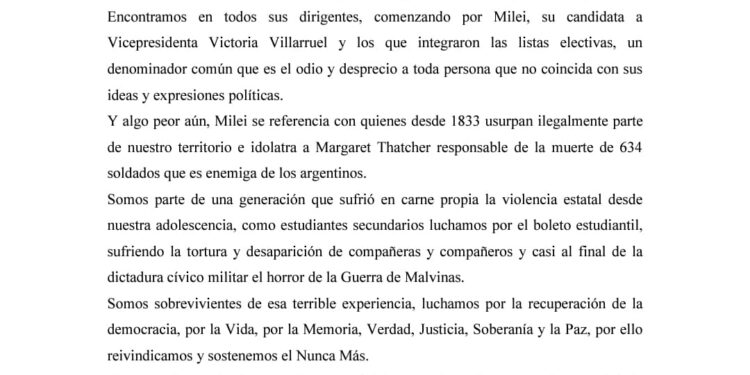 Repudio y duro comunicado contra Milei por el Centro de Ex-combatientes de la Islas Malvinas – La Plata