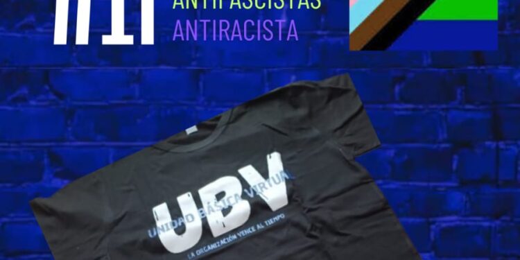 No al fascismo. Nos sumamos a la marcha del 1F. Vení con tu remera de UBV